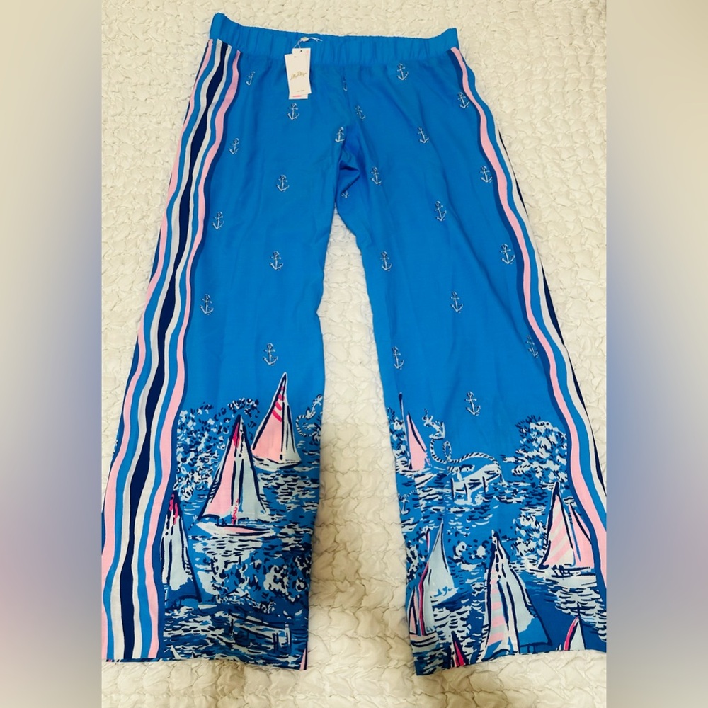 Lilly Pulitzer Blue sailboat Pants - Picture 3 of 7